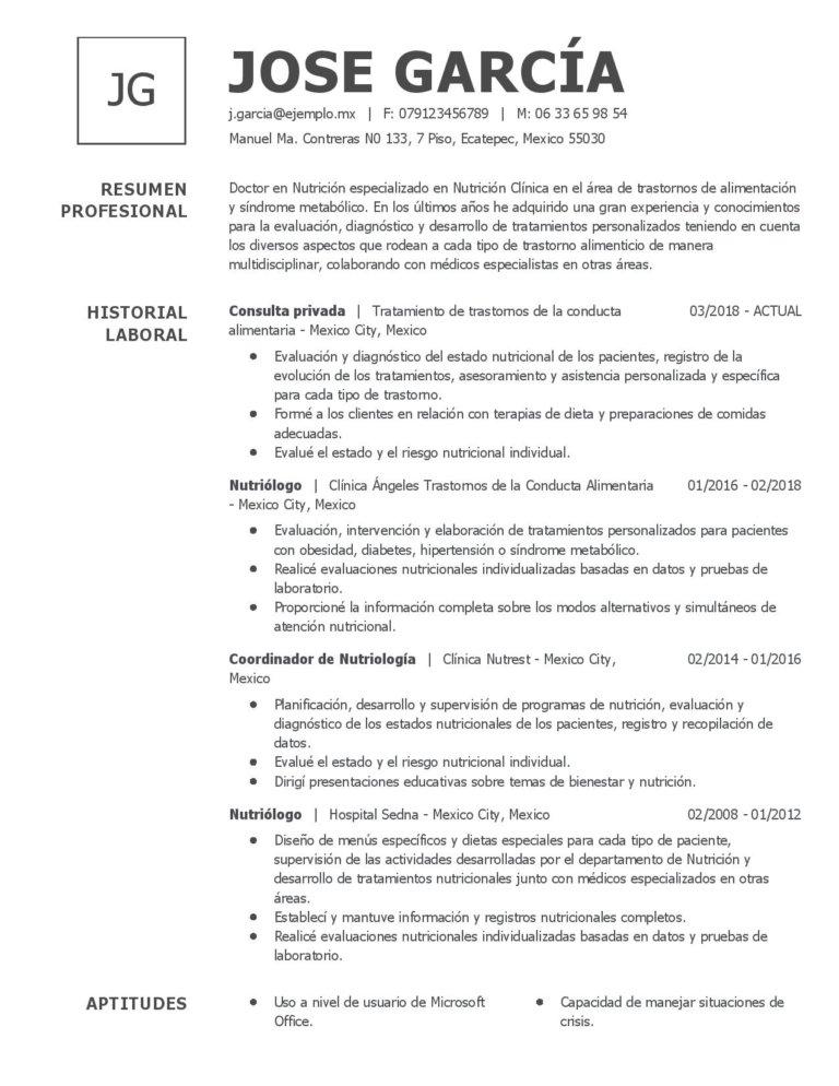 como hacer curriculum salud 1