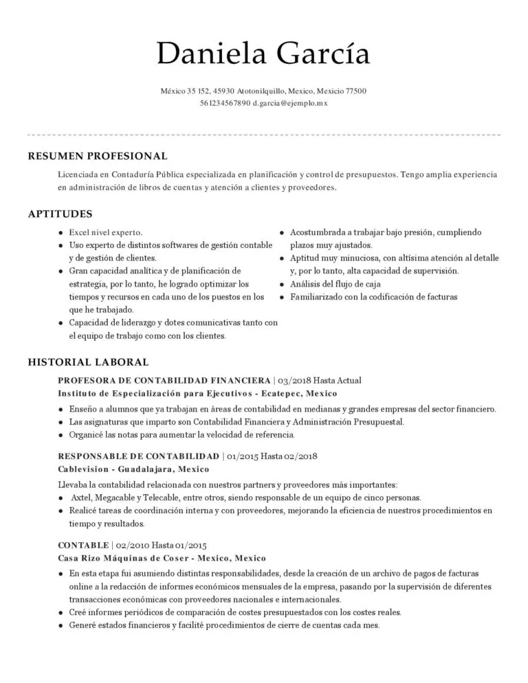 Curriculum Vitae En Formato Word Mi Cv Ideal