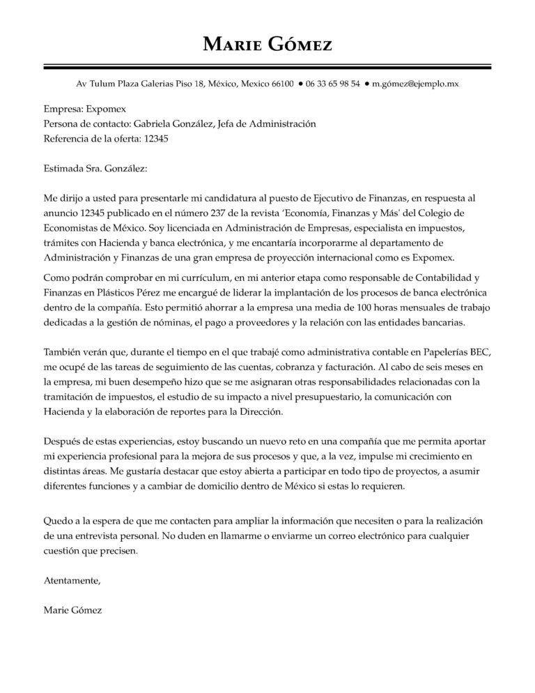 ejemplo carta de presentacion empresa
