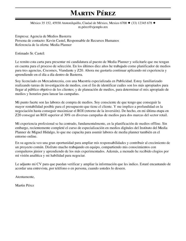 ejemplo carta de presentacion publicidad