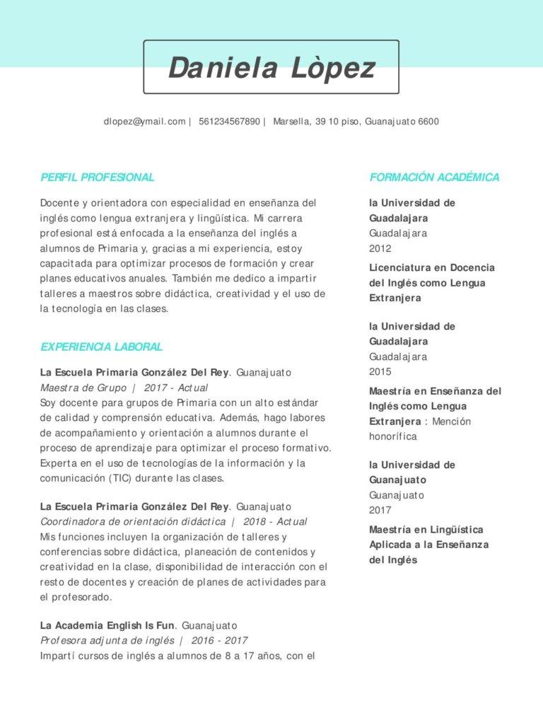 Cv format 2020 picture