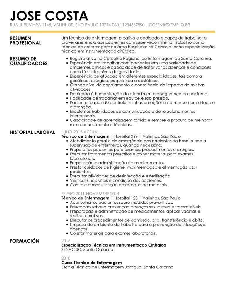 modelo moderno CV